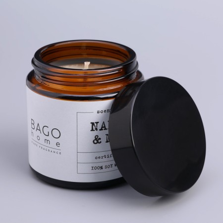 Aromatic candle in the jar "Mint and orange", owl wax, 88 g-5