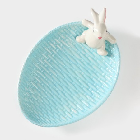 Serving share "Bunny", 26 × 19.5 × 10.5 cm, blue color-2
