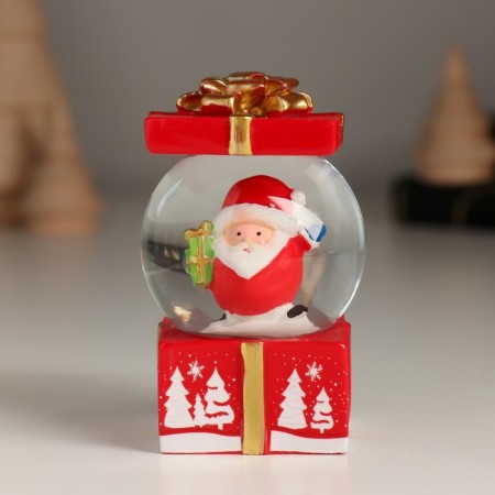 Souvenir Polystone Water Ball "New Year's character in the gift" MIX 4.5x4.5x7.3 cm-2
