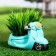 Pot "motorcycle" turquoise, 17x8.5x9cm