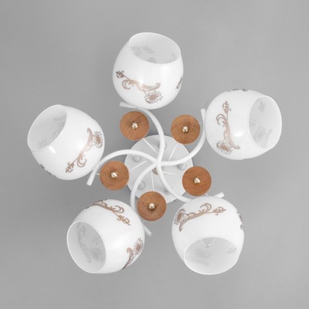 Gabriel chandelier 5x60W E27 white 46x46x28cm-3