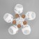 Gabriel chandelier 5x60W E27 white 46x46x28cm