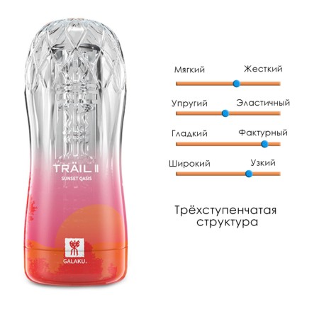 Masturbator Galaku Cup Sunset Qasis, in a hard case, gel silicone-7