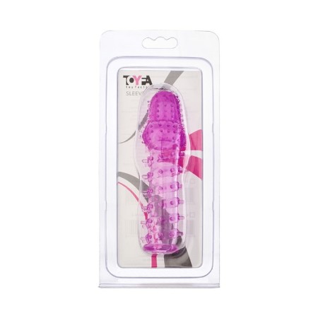 Toyfa Penis with villi, TPE, purple, 13.5 cm-1