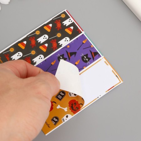 Stick Paper "Ghosts, cats, pumpkin" set of 20 pcs 10x9.2 cm-2