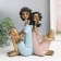 Souvenir Polystone "Children - Friendship" white -gold 21x8x21 cm