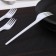 Set of plastic disposable forks, 16.5 cm (± 1 cm), 12 pcs, white color
