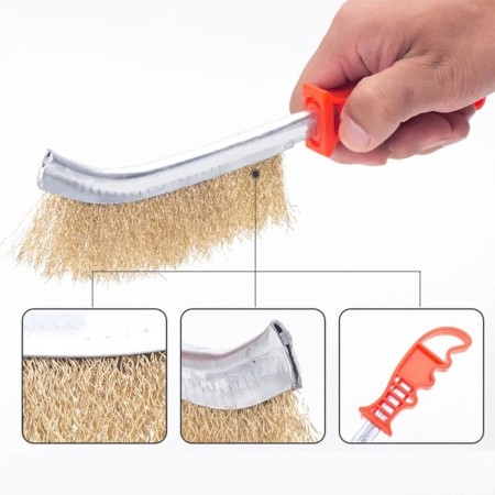 Metallic manual scrap brush, plastic handle-5