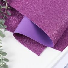 Foamiran glitter 1.8 mm (purple) 60x70 cm