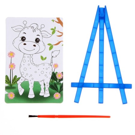 Coloring on the stand "Girafik" + brush-1