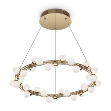 Suspension lamp Maytoni Mod081PL-L50G3K, LED, 55W, 124x60x124 cm, 4900lm, Color Gold