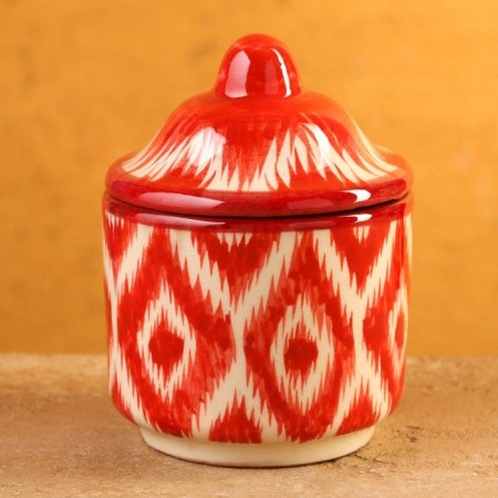 Jar for spices Rishtan ceramics, red atlas, 100 ml-2
