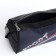 Sports bag with lightning, long belt, black/blue/tricolor color