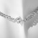 Choker "chain" rhombus, white color in silver, 32 cm