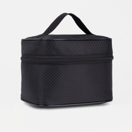 Cosmetic bag with lightning, black color