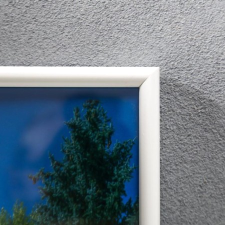 Photo frame 30x40 45-b (f) white (plastic screen)-1