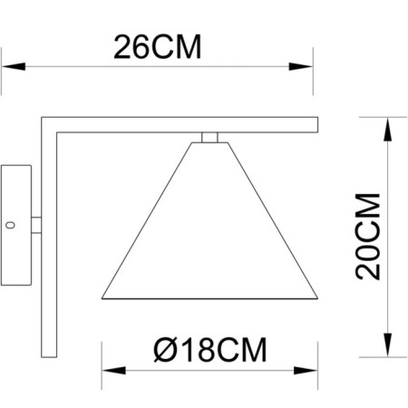 Sconces Arte Lamp David A7033AP-1BK, E27, 60 W, 18x26x20 cm, black-2