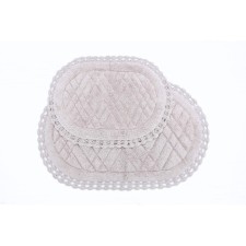 Set of bathroom mats Sofi de Marko Rachel, lace, size 60x100 cm, 50x70 cm, beige color