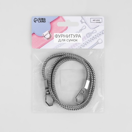 A chain for a bag, with carbines, d = 6 mm, 60 cm, silver color-3