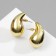 Earrings plastic "drop" large, color gold