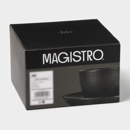 Ceramic coffee magistro Carbon Ceramic Ceramic, 4 items: a cup of 200 ml, a saucer d = 14.5 cm-14