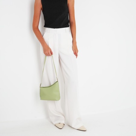 Bag Cross-Bodi with a zipper, green color-6