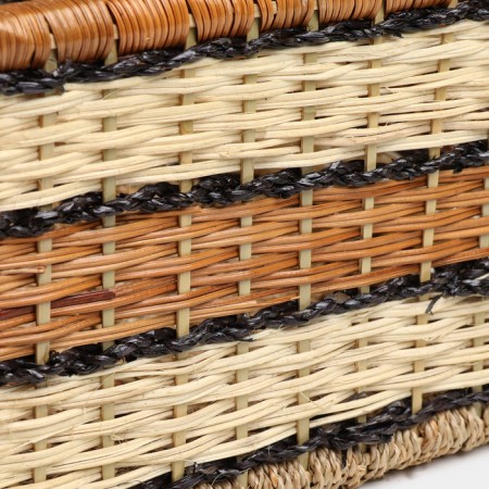 Wicker basket, 39x31x21.5 cm, rattan, jute-4