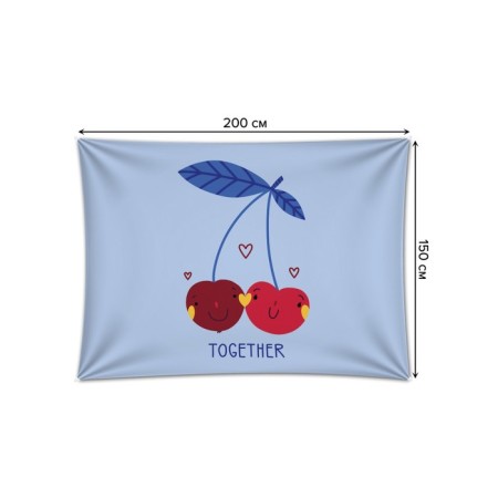 Decorative panel with photo printing "Wishinki together", horizontal, size 150x200 cm-1