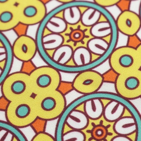 Payer satin fabric, width 150 cm, yellow color-2