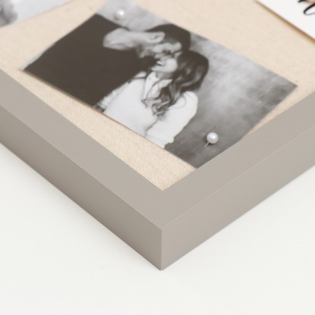 Photo frame wood with clothespins 6x10 cm "You and I" gray 2x22.5x18.5 cm-1