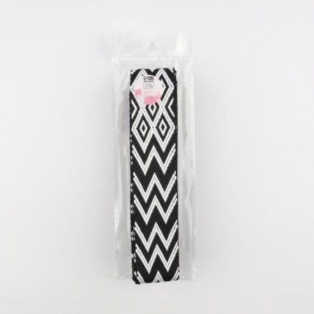 Belt belt 38mm*3 ± 0.1 m rhombus and zigzag black/white au-2