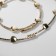 Set 2 objects “necklaces, bracelet” Noel discs, white color in gold