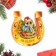 New Year's magnet two -layer "for good luck!" Symbol of the year, 8 x 7 cm