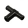 T-shaped tee, for a hose, 3/4 "-5/8" -5/8 ", plastic
