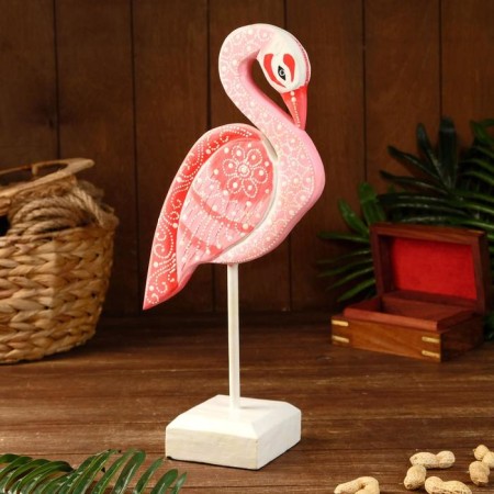 Souvenir "Flamingo" wood, on a stand 20x10x40 cm