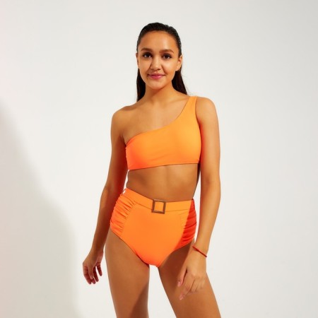 Swimsuit female separate minku with strap orange color, size 42