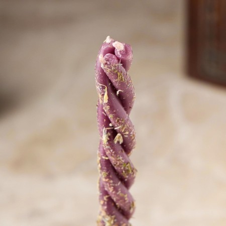 Candle-scruff "from fear and stress", lavender, 16x1.2 cm, purple-2
