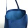 Shoper bag without fastening, from textiles, blue color