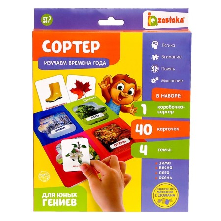 Sorter "Study the Seasons" with Doman's cards-4