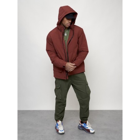 Male spring jacket, size 50, burgundy color-9