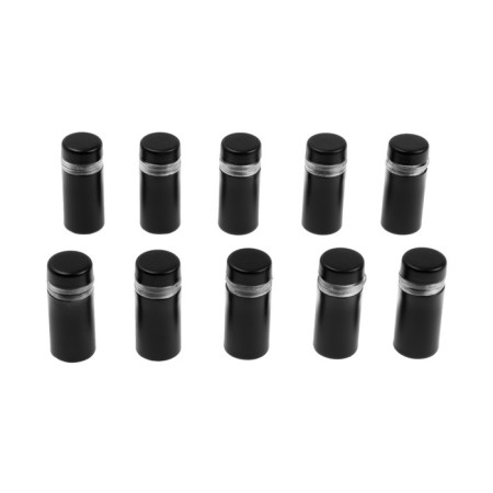 Remote holder for signs, 12x25 mm, black color, set 10 pcs.