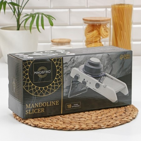 Magistro stormy vegetable engine, with a controlled cutting angle, stainless steel, 35 × 15 × 14 cm, white color-13