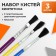 A set of brushes nylon, 3 pieces, flat, with plastic, colored handles