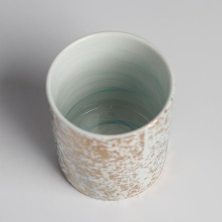 Ceramic glass with embossing, "intersperseions", 8 x 9.5 cm-5