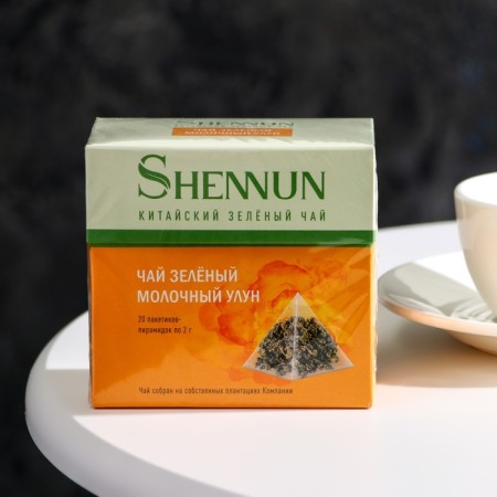 Green tea, Chinese mediumelist, flavor "milk" Shennun 2 g * 20 pcs.-1