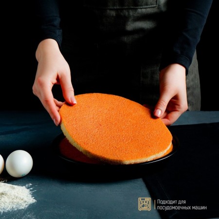 Baking shape of the share "Circle. Jacqueline ", 22 × 3 cm, anti -stick coating, black color-5