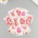 Cardboard "Pink watercolor" set 10 pcs (5 types) 4x6 cm