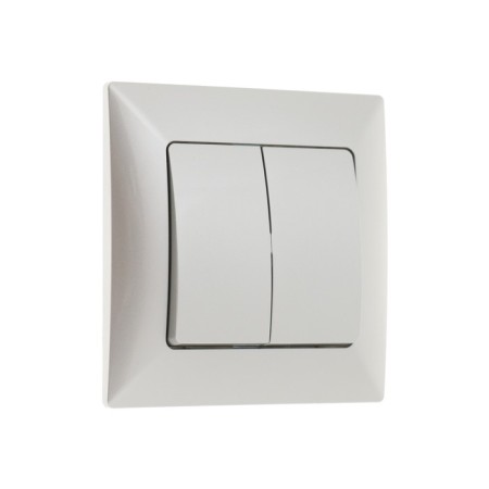 Luazon Lighting "Antei" switch, 10 A, 2 keys, hidden, silver-1
