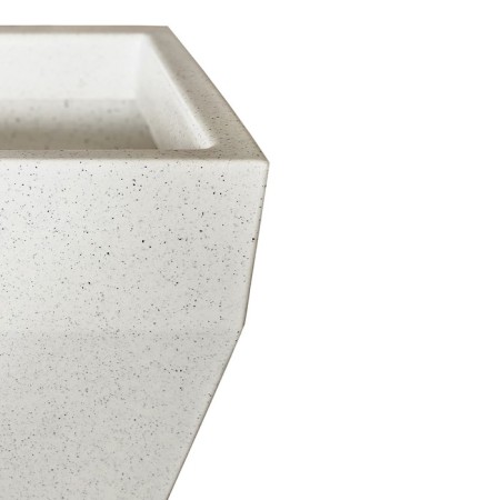 Kashpo for flowers "Quadro" 40x40x34 cm, 36 l, color white granite-2