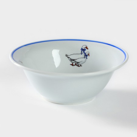 Porcelain plate "Geese", 500 ml, d = 17 cm, mix-4